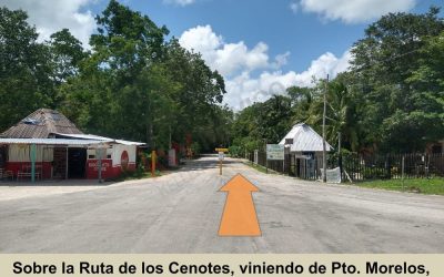 #112 Puerto Morelos, Ruta de los Cenotes - Land on the side road to Central Vallarta off the Ruta de los Cenotes