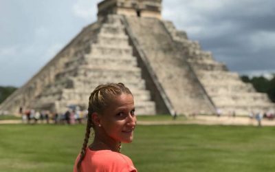 Cara from Germany visiting Chichen Itza