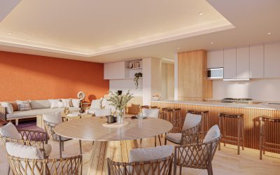 #20 Mistral Costa Mujeres - Luxury Waterfront Condo with bright and airy dining and kitchen area