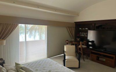 #23 Isla Dorada, Cancun - Luxury Furnished house with beautiful bedroom featuring a custom entertainment center