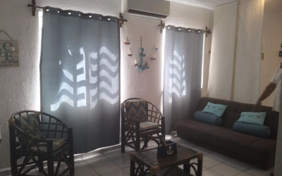 #39 Puerto Morelos - Villas la Playa, Ground floor apartment living room