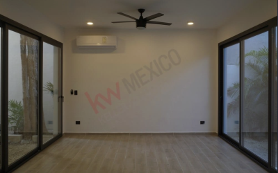 #4 Aldea Ha - 3 BD 4.5 BA Home bedroom with access to the back yard and the interior courtyard
