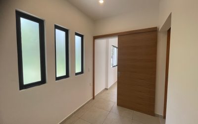 #40 Puerto Morelos - Aldea Umm closet area with barn door