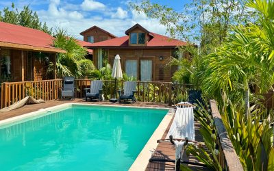 Botique Hotel Holbox guest cottages with pool and garden view