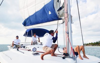 crew-sailing-catamaran-my trish advisor-isla mujeres-tour-mexico-caribbean-travel-cancun-playa del carmen